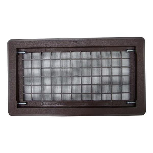 Foundation Vent, 1514 in W, Polypropylene, Brown, Bestvents, Mfr#: 510BR